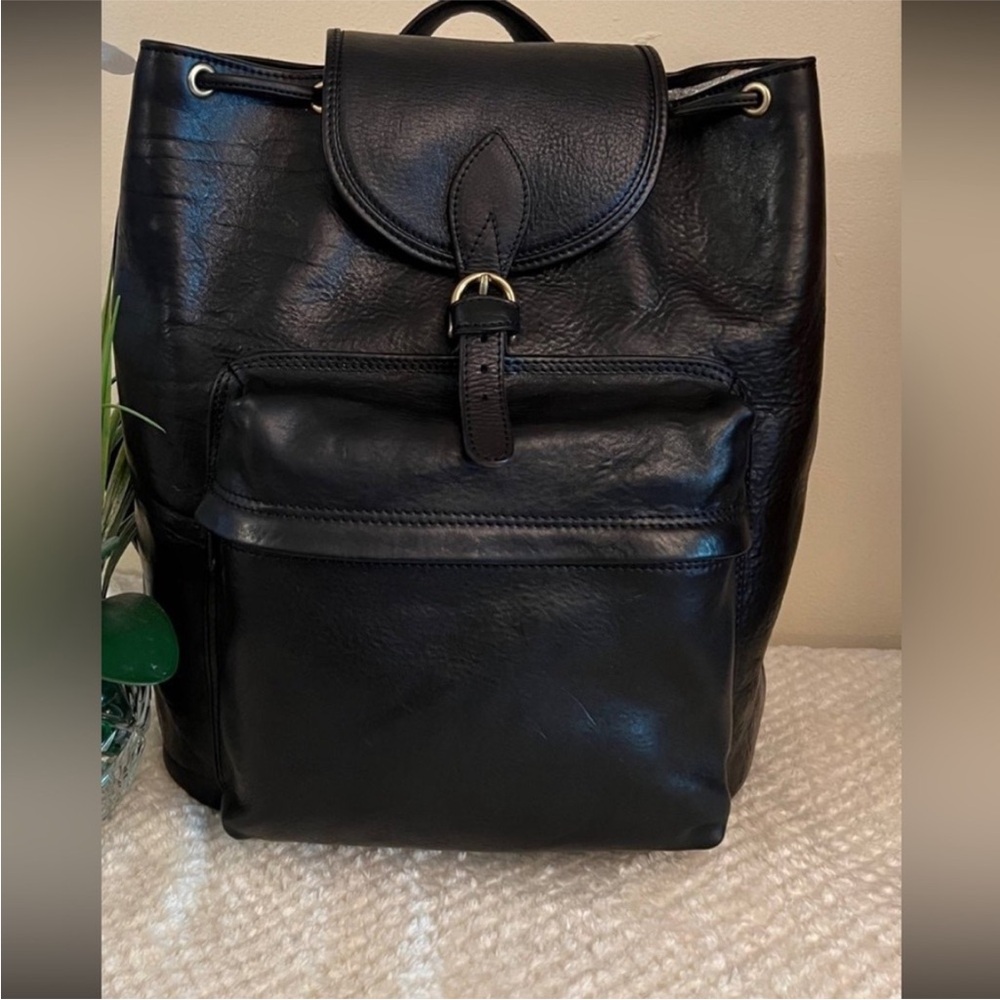 💚 Zona New York leather Black travel bag backpack🩷💚🩷